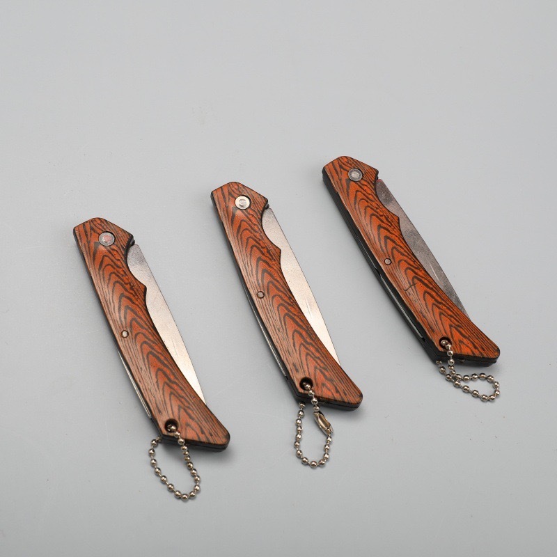 Canivetes Tipo Chaveiro 16,5 Cm Cabo Amadeirado