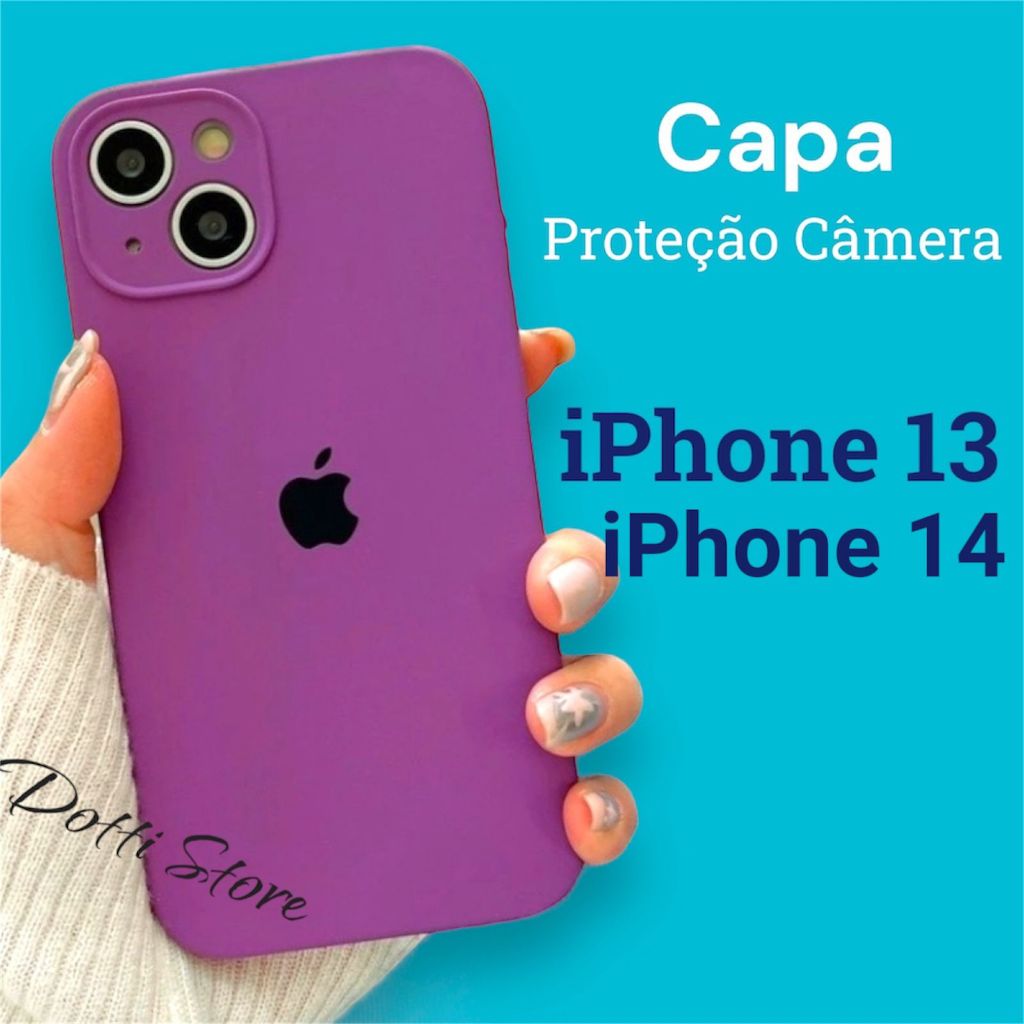 Capa Capinha Aveludada C/ Proteção na Câmera para iphone 13, 13 pro, 13 Pro Max, 14, 14 Pro, 14 Plus e 14 Pro Max em Oferta na Shopee