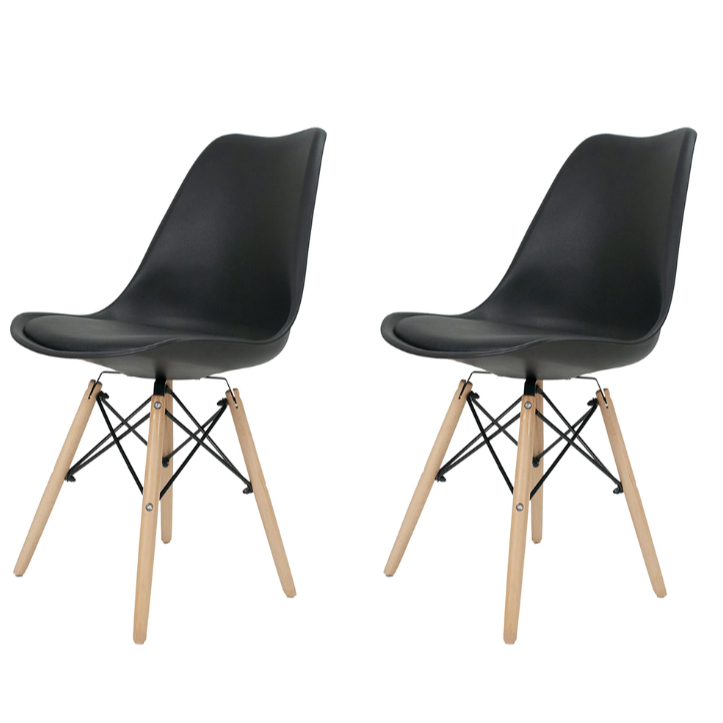 Conjunto com 2 Cadeiras Saarinen Leda DSW - Cores Diversas - Home & Living