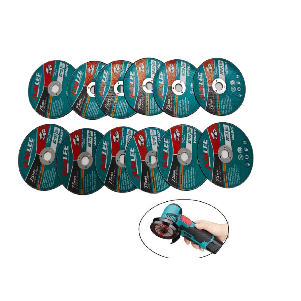 Kit25/Kit50 Mini Lixadeira Disco De Corte Rebolo De Resina Circular 75mm Para Rebarbadora