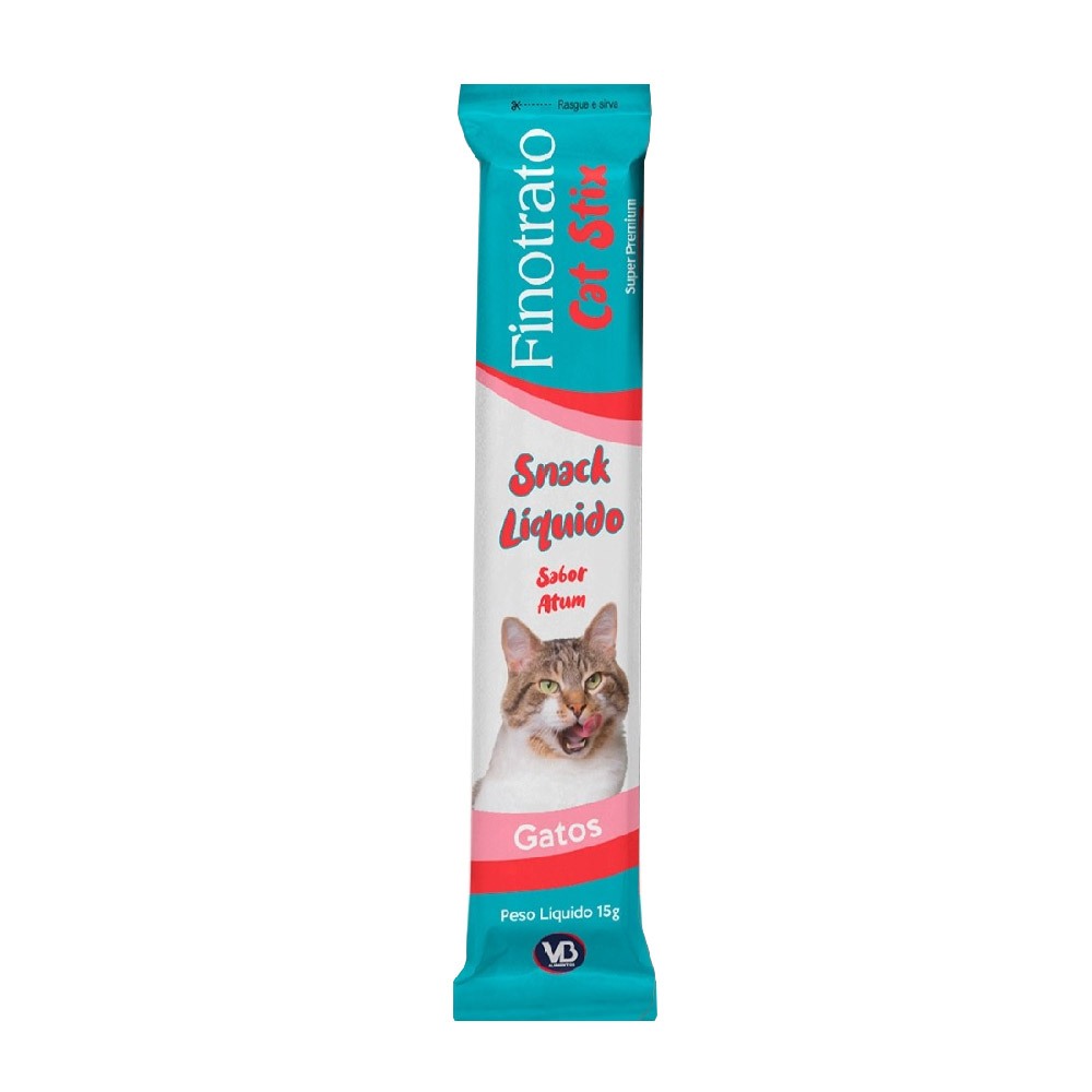 Petisco Finotrato Cat Stix Gatos Adultos Sabor Atum 15g