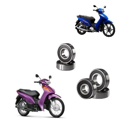 Kit C/5 Rolamentos Dianteiro e Traseiro Biz 125 / Biz 100 / Dream 100 (05 Peças) em Oferta na Shopee