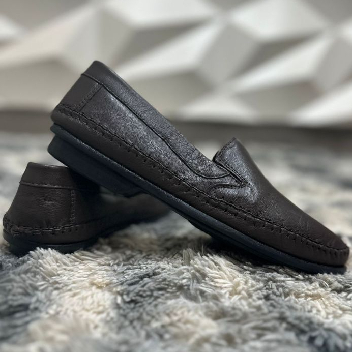 Sapato Masculino Mocassim Couro Legitimo Sapatilha Confortável Casual Calçado Estiloso Slip Verão