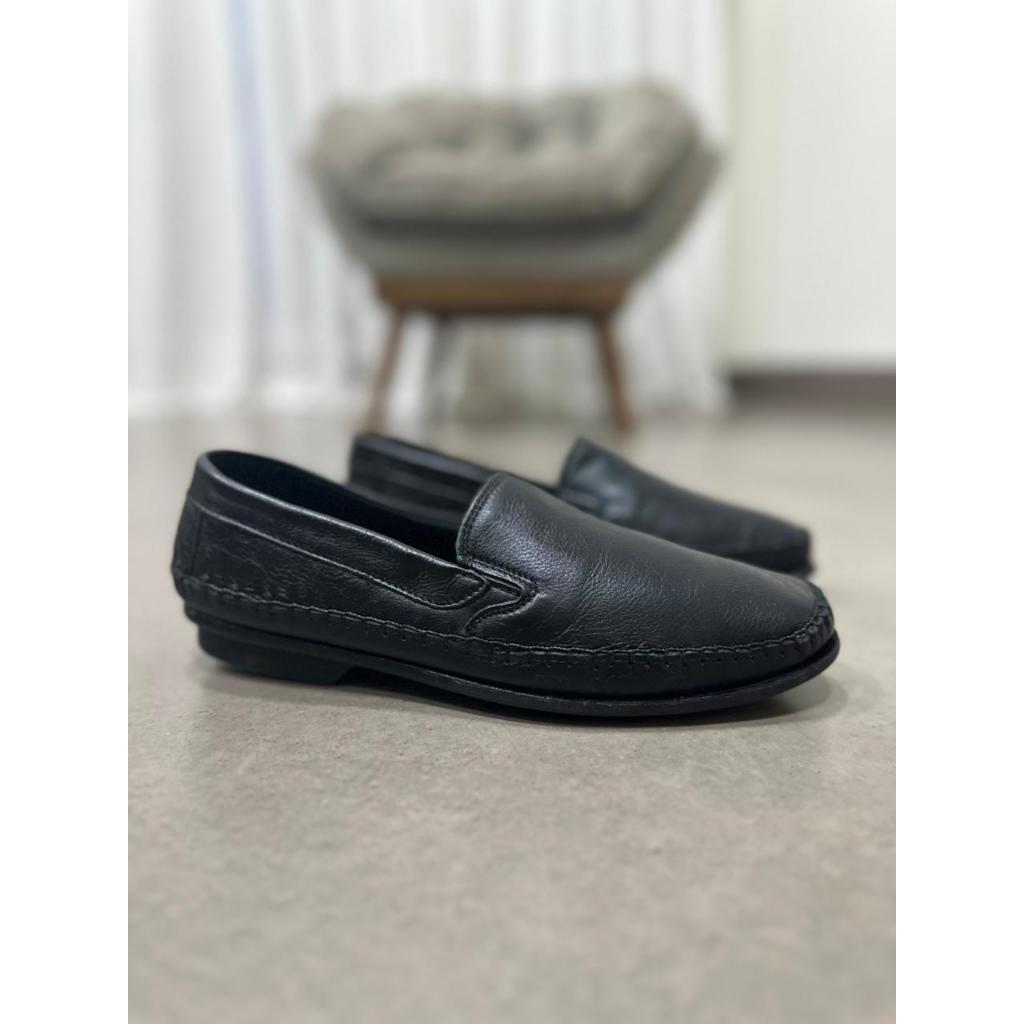 Sapato Masculino Mocassim Couro Legitimo Sapatilha Confortável Casual Calçado Estiloso Slip Verão
