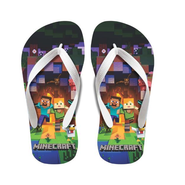 Chinelo Minecraft Infantil Menina/Menino