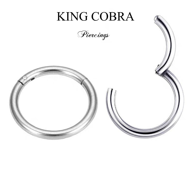 Piercing Argola Lisa Articulada Fecho Click Resistente Articulado e Segmentada KA201