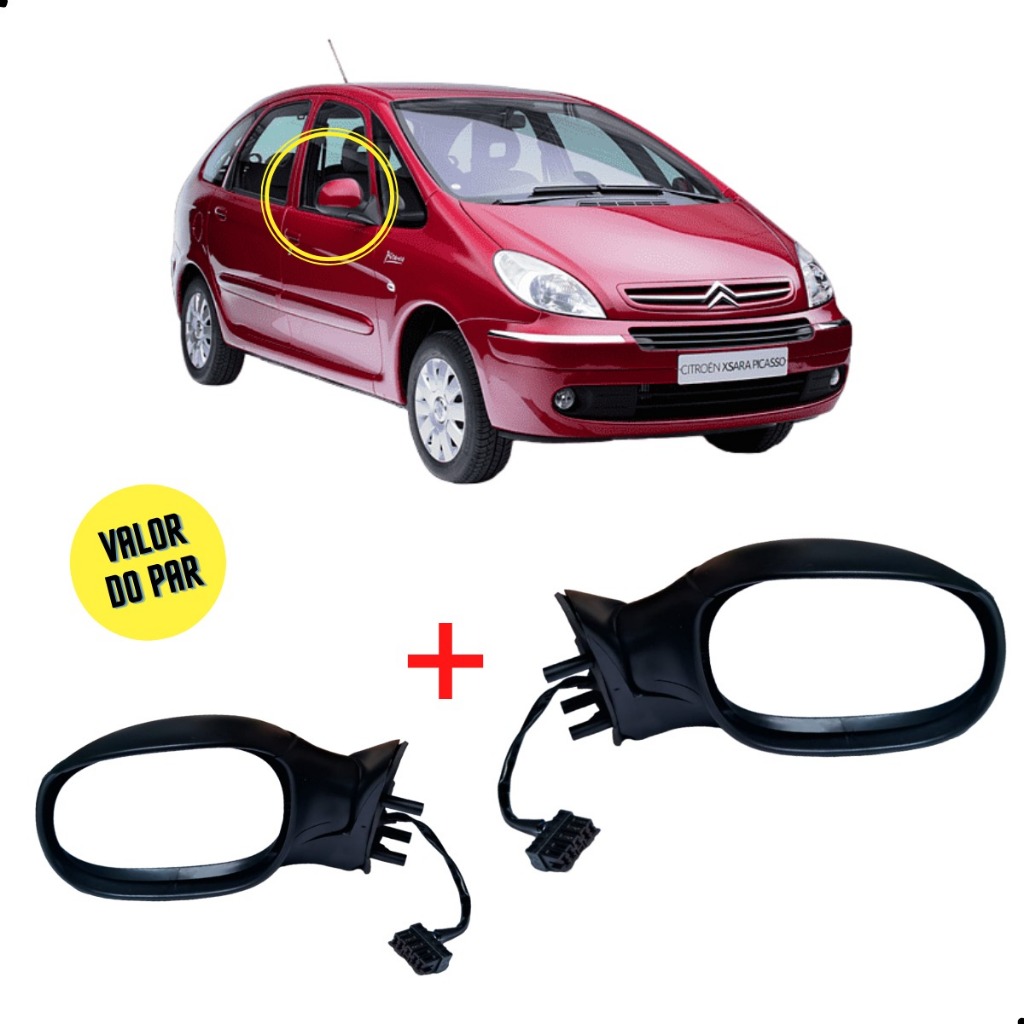Par Retrovisor Xsara Picasso Elétrico 1999 00 01 02 03 04 05