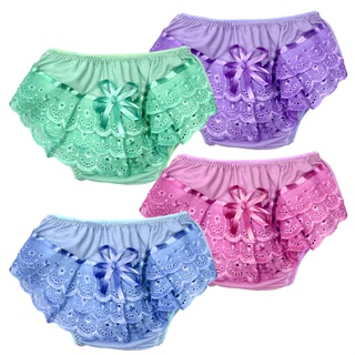 Kit 5 Calcinha Infantil Bebê Folho Renda Cetim Tapa Fralda em Oferta na Shopee