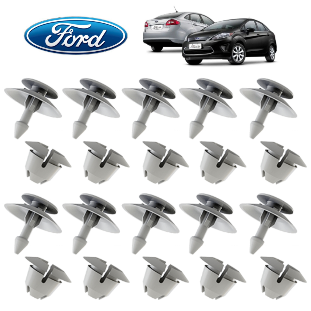 Kit 20 Presilhas Fixador Parachoque Ford Ka 1997 à 2007