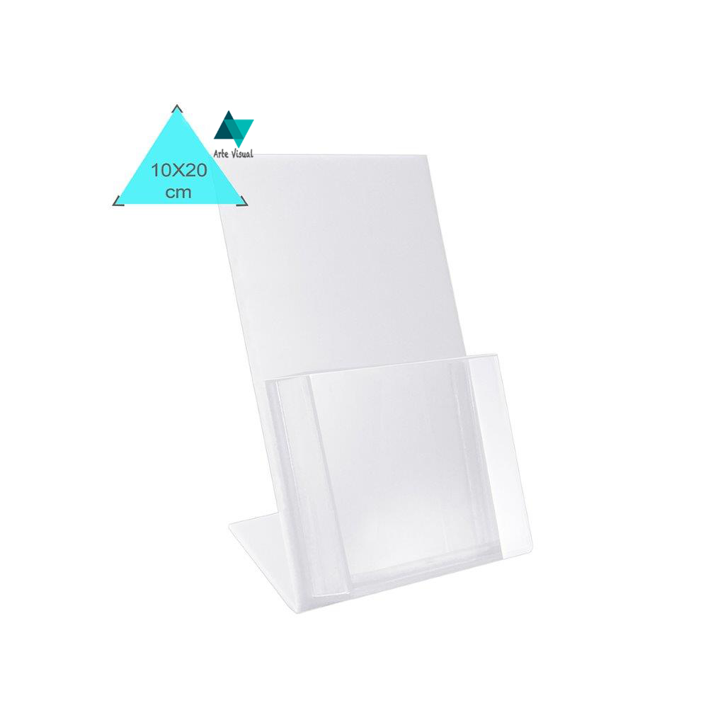Display Porta Folders 10x20 cm Vertical para Folhetos