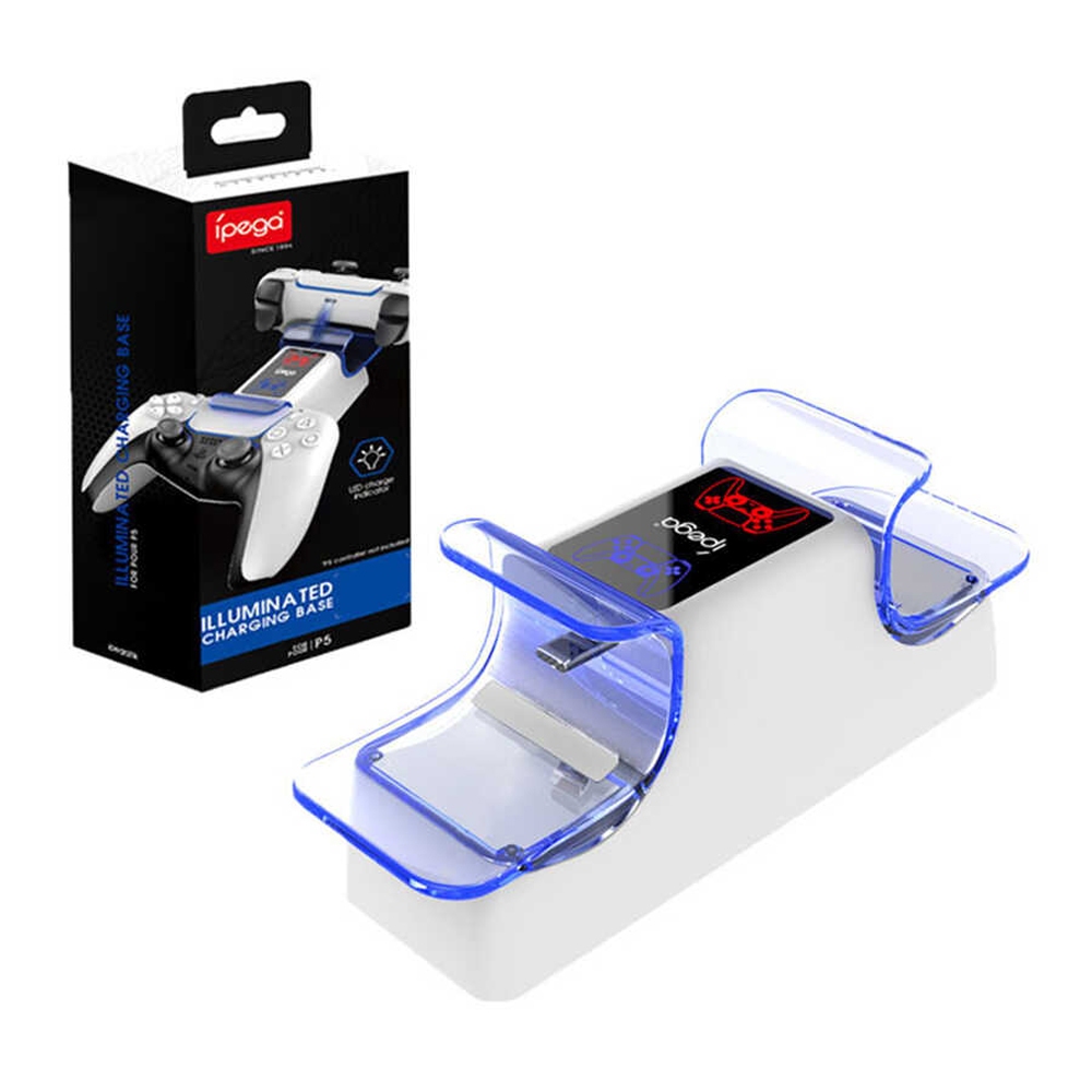 Dock Duplo Compatível com Controle Manete Playstation 5 Base Carregadora Indicador Led