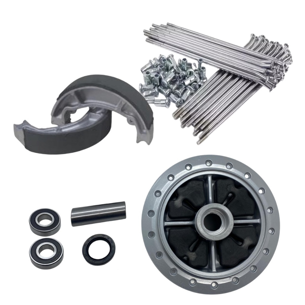 Kit Cubo + Rolamentos + Buchas + Raio 4mm Roda Traseira CG 150 Fan Titan Start