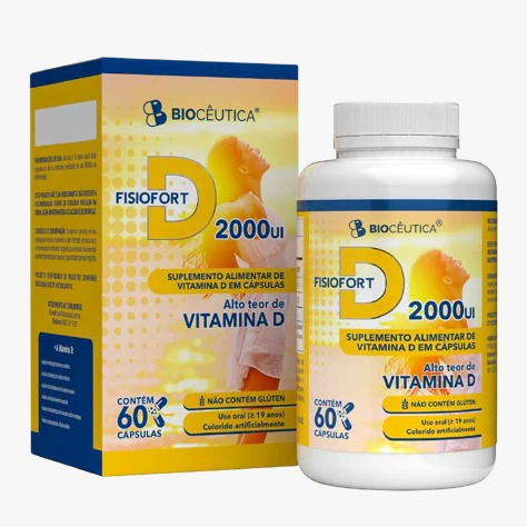 Suplemento alimentar vitamina d fisiofort 60 cápsulas - BIOCÊUTICA