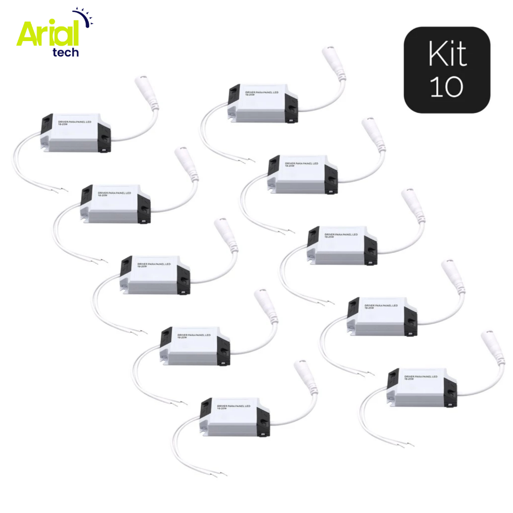 Kit 10 Driver Led Reator Fonte Para Painel Led 18-25w Bivolt em Oferta na Shopee