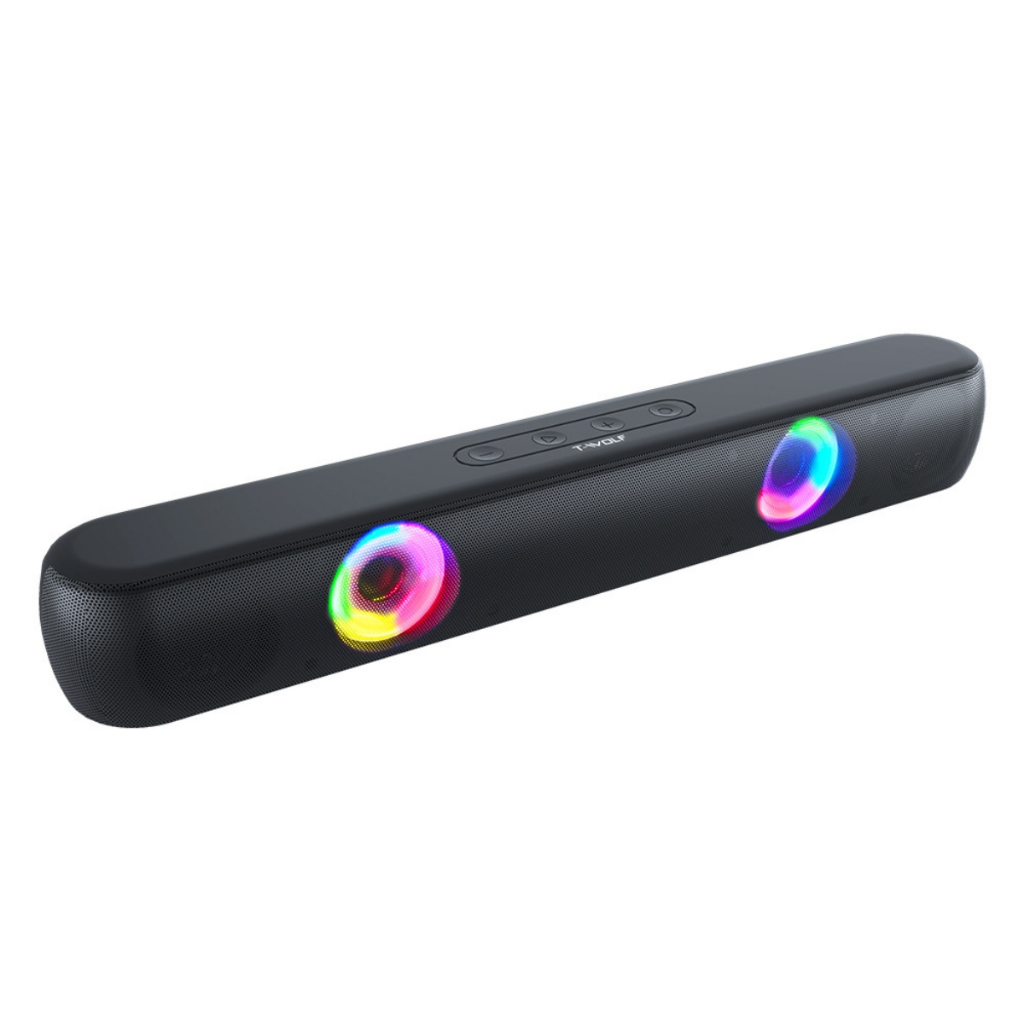 Caixa de som Soundbar Gaming PC 10W RMS iluminação LED RGB