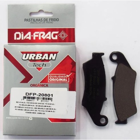 Pastilha Freio Dianteira Biz 125 Bros 150 Falcon NX XR200 - DIAFRAG DFP20801