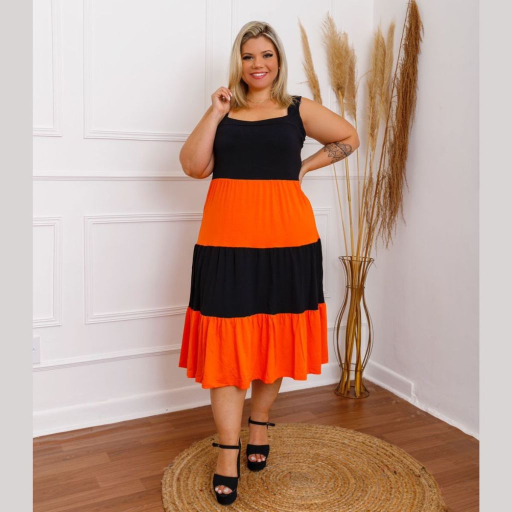 Vestido Longo Sofia Soltinho Alças Largas Verão Plus Size em Oferta na Shopee