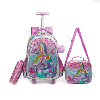 Kit Mochila Infantil Menina Holográfico Unicórnio Sereia Lancheira em Oferta na Shopee