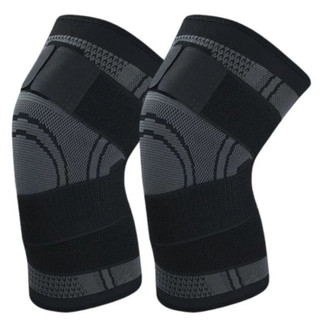 KIT 2 Joelheira Esportiva Elástica de Compressão Masculina e Feminina Basquete Voleibol Esporte