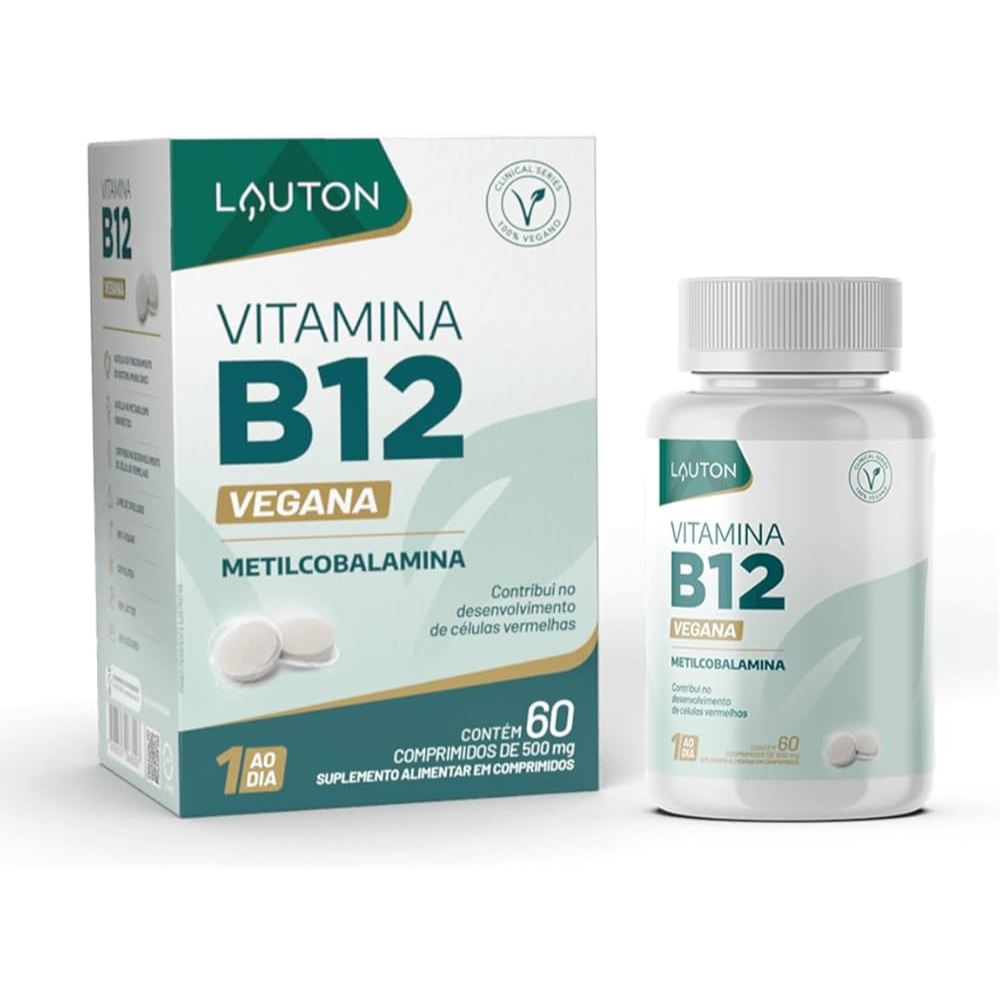 Vitamina B12 Vegana 60 Comprimidos 9,94mcg - Lauton em Oferta na Shopee