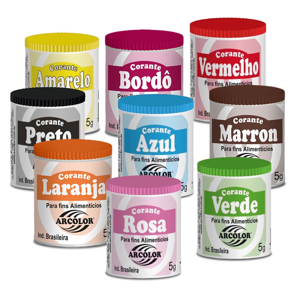 Corante em Pó Frasco Pequeno 5g Arcolor em Oferta na Shopee