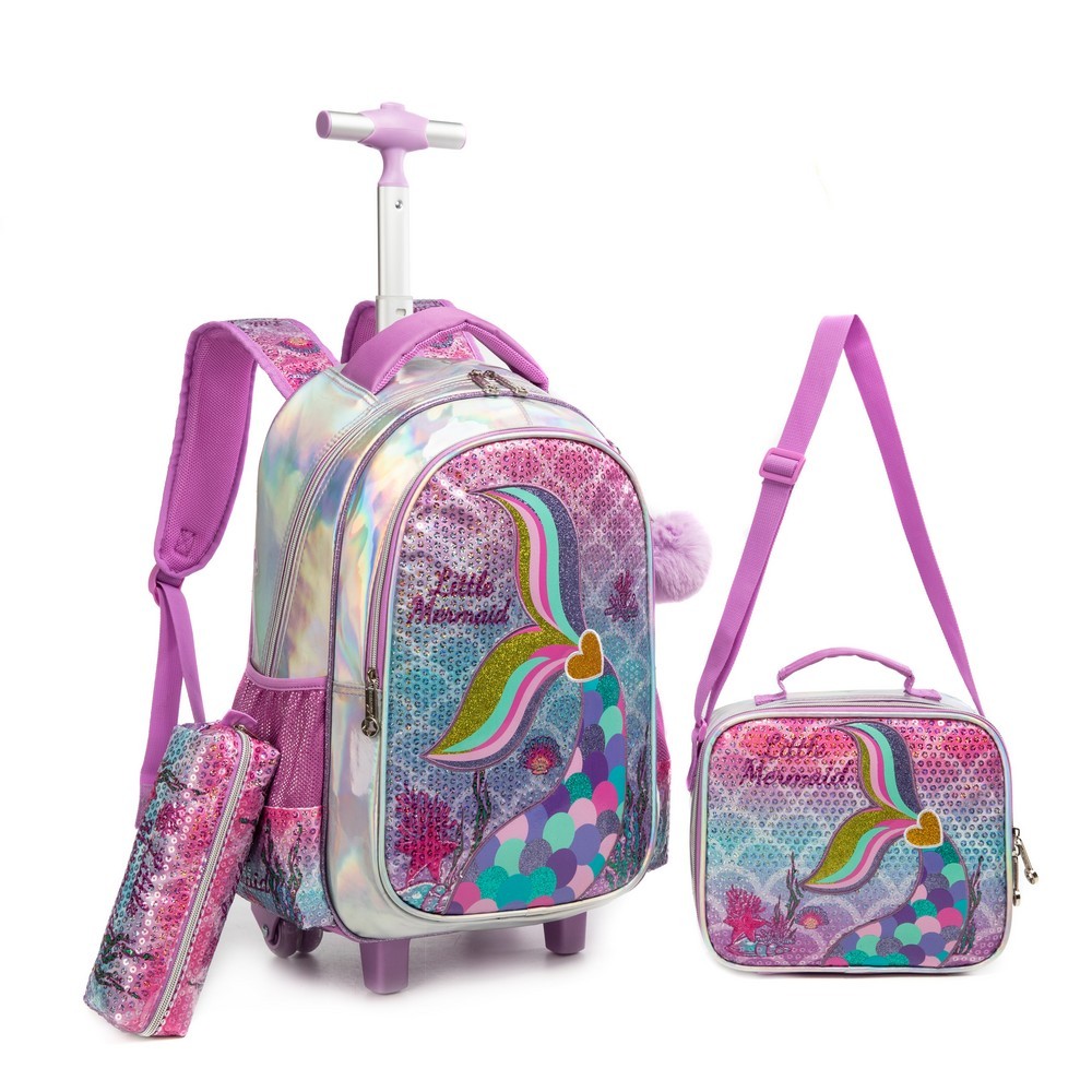 Kit Mochila Lancheira Estojo Rodinhas Menina Escolar em Oferta na Shopee