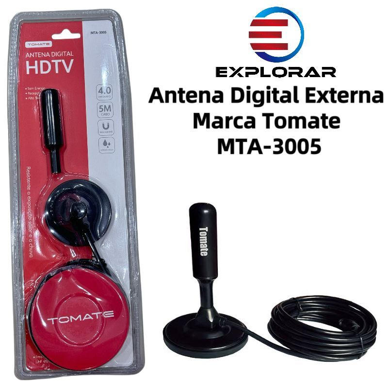 Antena Digital Inerna E Xterna Marca Tomate Mta-3005 Tomate 5m