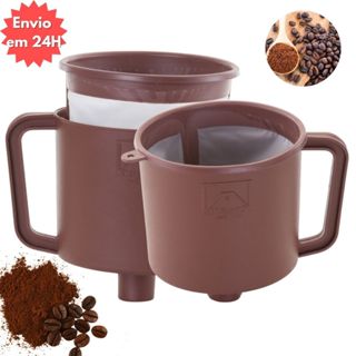 Coador de Café Econômico e Prático com Filtro Reutilizável 103 em Oferta na Shopee