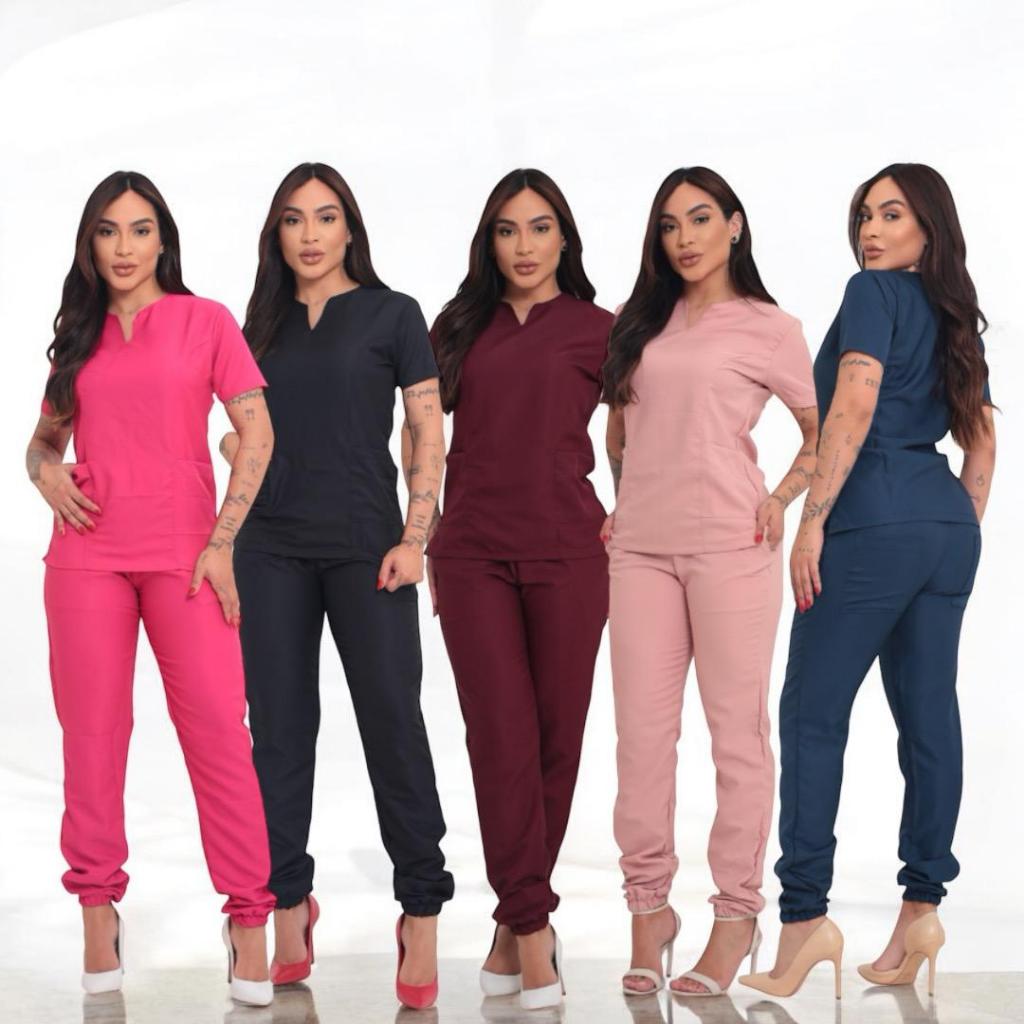 Pijama Cirúrgico Várias Cores Uniformes Para Profissionais Seja Qual For Sua Função em Oferta na Shopee