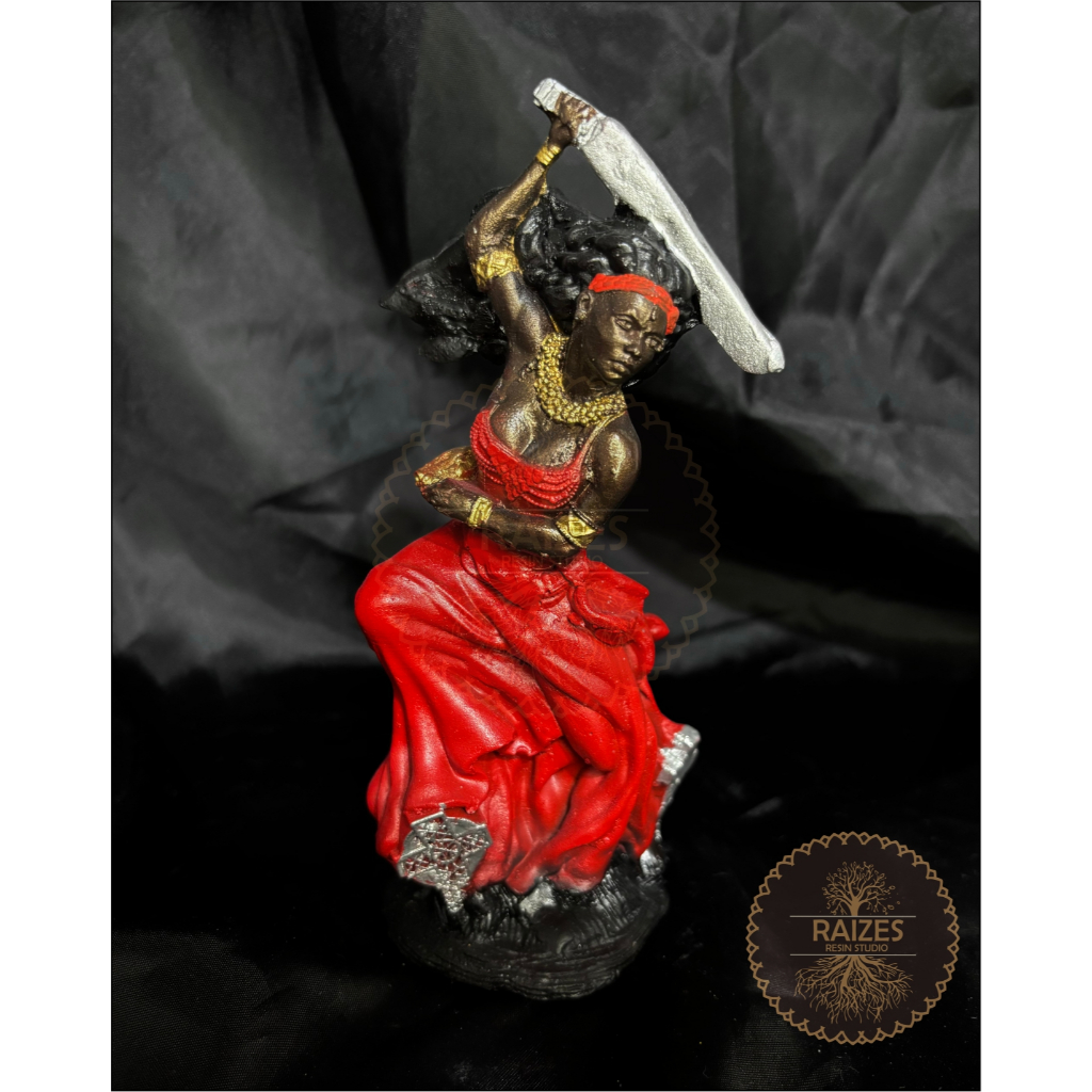 Estátua/Escultura Imagem Miniatura de Yansã Iansã Oya (Espada Para Cima) em Oferta na Shopee