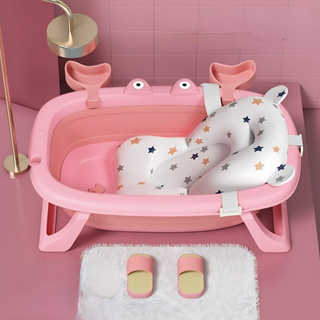 Banheira Compacta para Bebês com Almofada Confortável – Portátil e Segura para o Banho em Oferta na Shopee