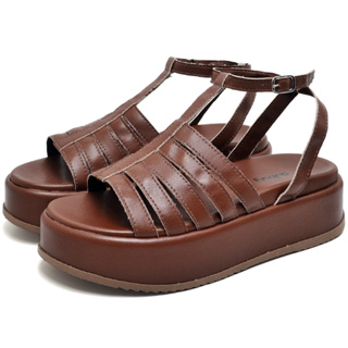 Sandalia Tamanco Dubuy Feminino Plataforma Marrom Original Jeny 2070DB em Oferta na Shopee