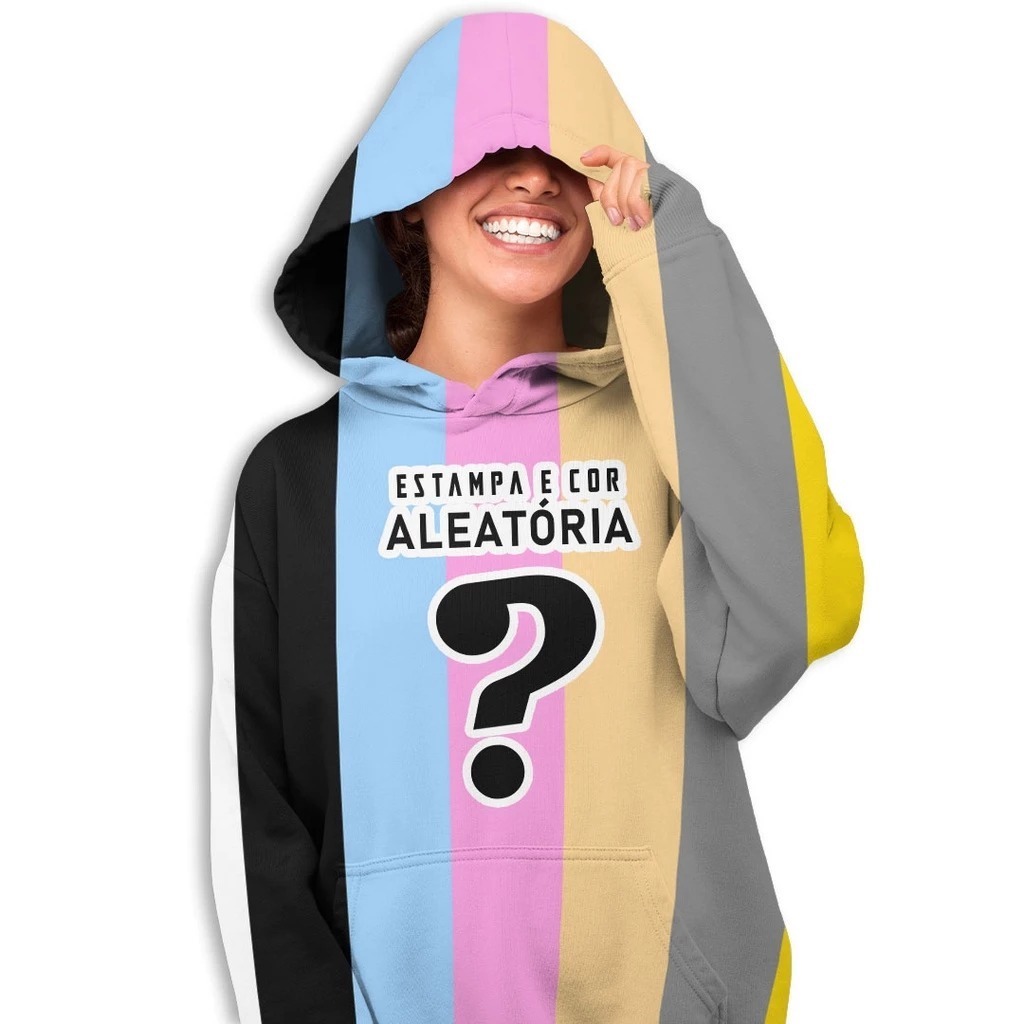 Queima de Estoque Moletom canguru Estampa Aleatória Surpresa em Oferta na Shopee