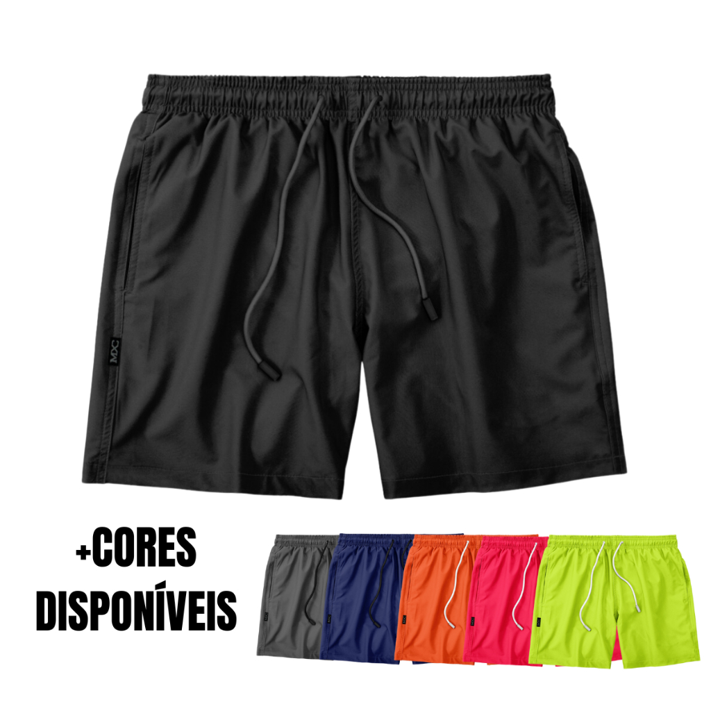 Shorts Masculino Praia Piscina Academia Liso Várias Cores MXC BRASIL em Oferta na Shopee