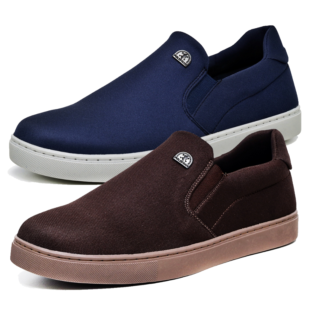 Kit 2 Tênis Masculino Sapatênis Slip On Sapatênis Casual Dia a Dia Confortável Lançamento Envio Imediato