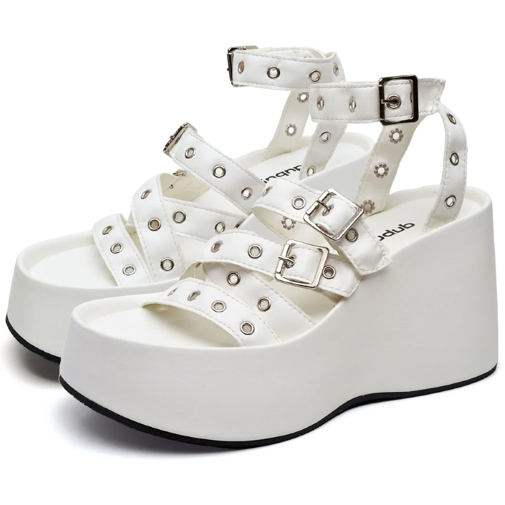Sapato Feminino Dubuy Plataforma Tamanco Branco Original Blair 2102DB - Women Shoes