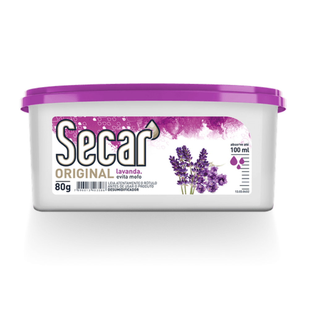 Anti Mofo Secar 80g - Desumidificador Original, Guarda Roupas, Armarios