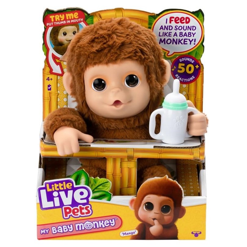 Pelúcia Little Live Pets Meu Baby Macaquinho - Fun em Oferta na Shopee