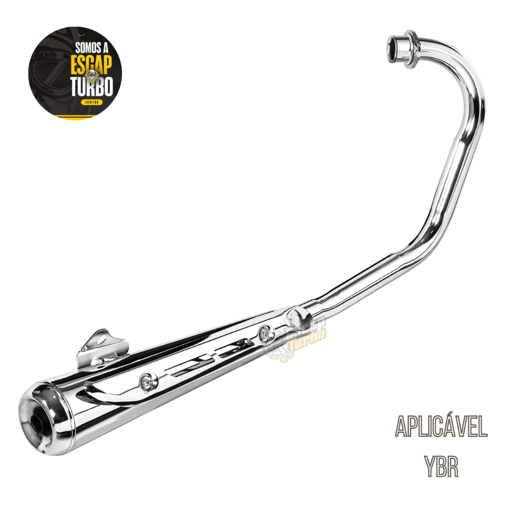 Escapamento Ybr 01/08 Mini Turuna /protetor Fortuna Cromado em Oferta na Shopee