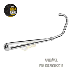 Escapamento Fan 125 2009 / 2019 Modelo Turuna Estralado