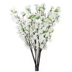 Kit 50 Galhos Cerejeira Pessegueiro BRANCA Artificial GRANDE de 1,20m-Decoração Casamento Arranjo