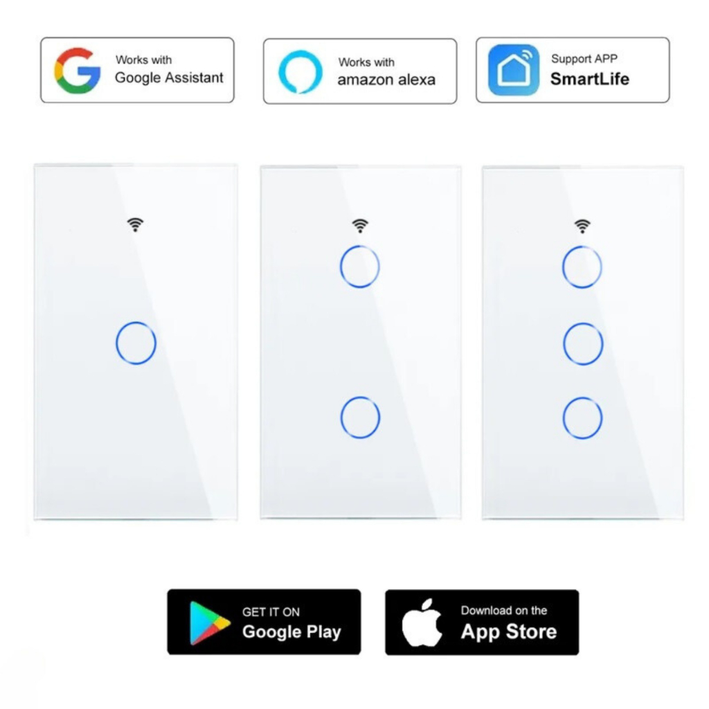 Interruptor Inteligente Wifi Com Ou Sem Neutro Original Tuya Compatível com Alexa Google Home em Oferta na Shopee
