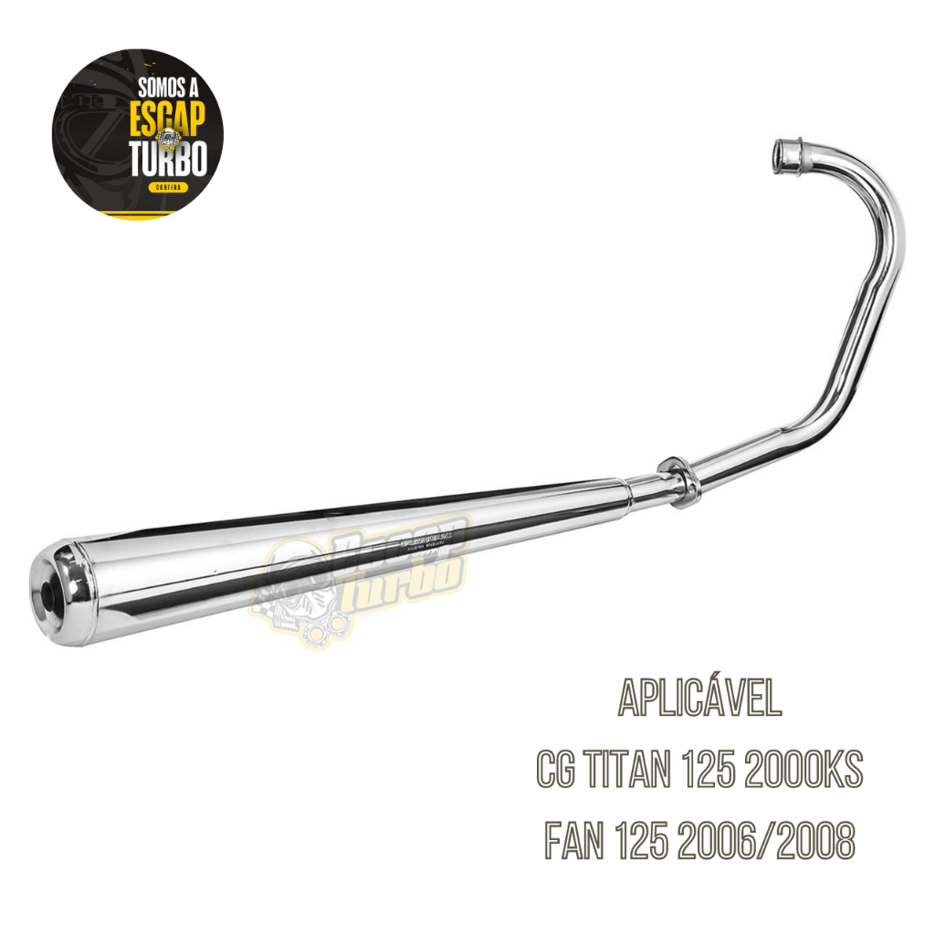 Escapamento Titan/ Fan 125 Até 2008 Modelo Turuna Estralado Fortuna