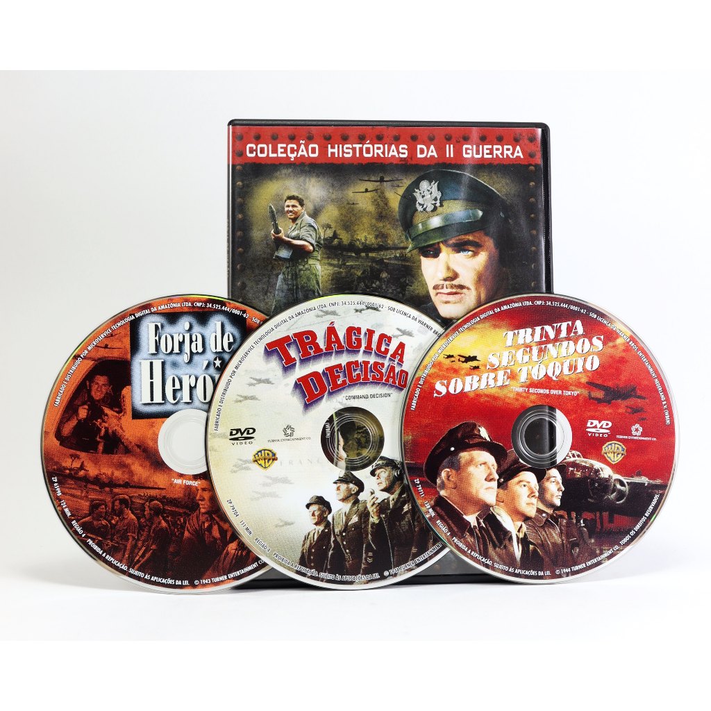Heróis Que Lutaram Por Liberdade Coleção Histórias Da Segunda Guerra / Box DVD Original 3 Discos