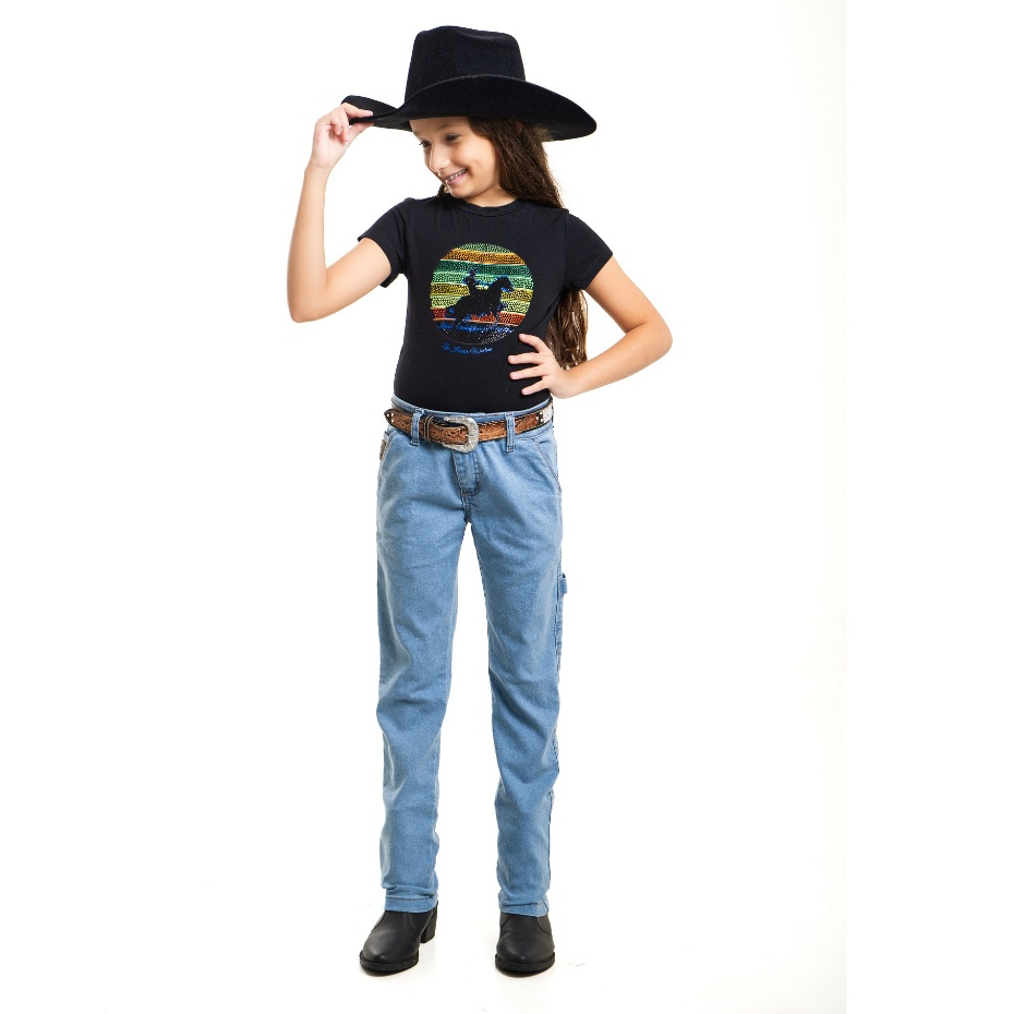 Calça Infantil Feminina Carpinteira