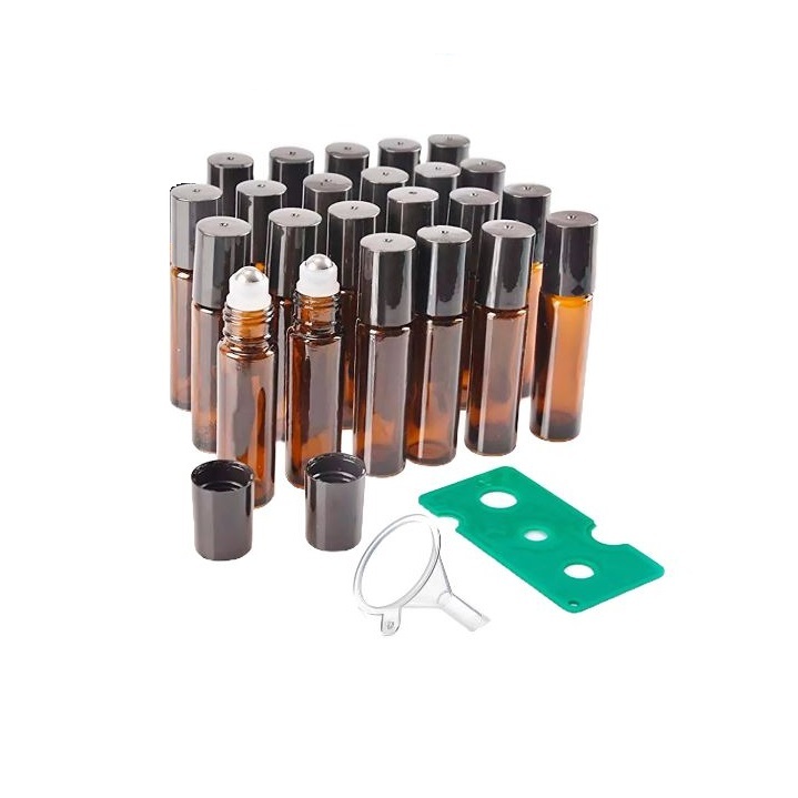 50 rollon 10ml premium (vidro grosso) com 01 funil e 01 abridor