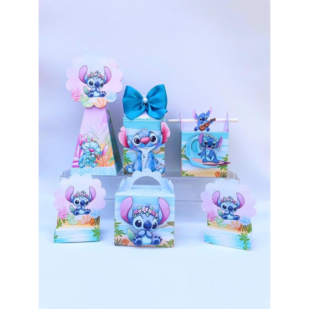 Kit Festa Infantil Stitch Pegue e Monte Lembrancinhas - Aniversário - Caixinhas Personalizadas - Papelaria Personalizada
