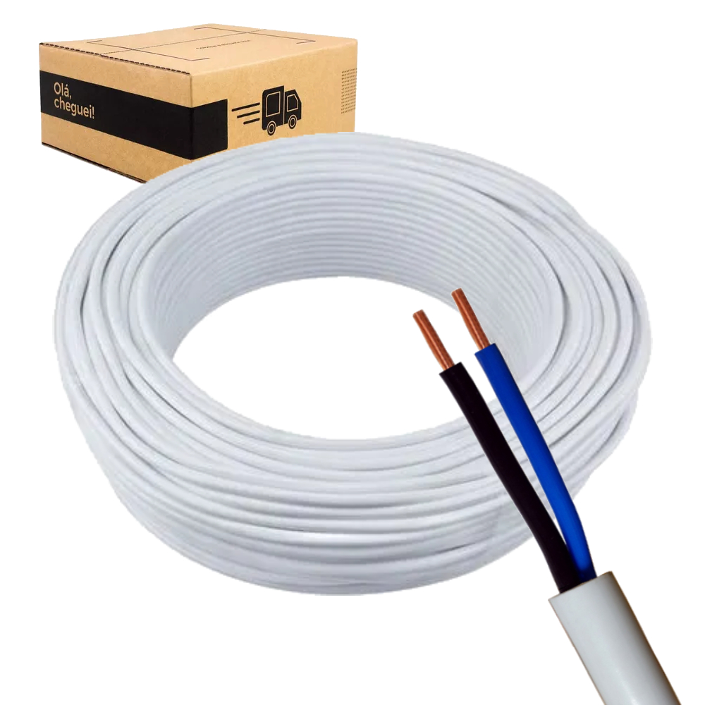 Cabo Comando Pp 2 Vias 1,5mm Rolo Branco Ou Preto em Oferta na Shopee