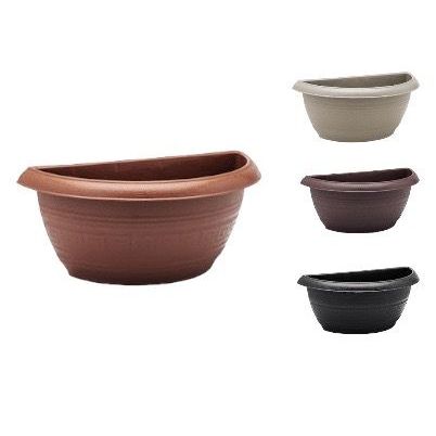 Kit 2 Vaso Greco de Parede  Meia Lua Plantas 5 L Plástico Reforçado Decoração Casa Apartamento