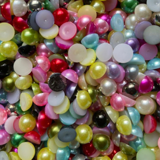 Meia Perola Colorida 8mm Sem Furo Para Colagem Artesanato em Geral em Oferta na Shopee